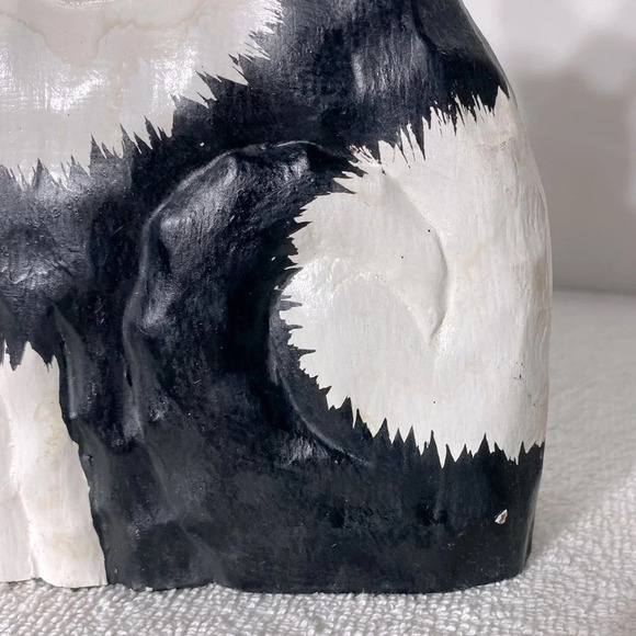 James Haddon Hand  Carved Wood Folk Art Cat Statue Kitty - Picture 9 of 16